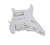 3-Ply 11 Holes HSH Prewired Plate Loaded Pickguard For Guitar Replacement Repair Parts (Color : White)