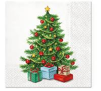 3-Ply Christmas Paper Serviettes Xmas Napkins for Decoupage 33cm x 33cm - (Pack of 20) (Underneath The Tree)