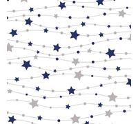3-Ply Daisy Xmas Decoupage Tissue Paper Napkins Decorative Christmas Serviettes 33cm x 33cm - Pack of 20 (Little Stars Navy & Silver)