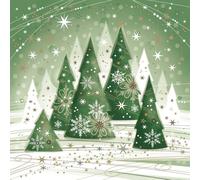 3-Ply Daisy Xmas Decoupage Tissue Paper Napkins Decorative Christmas Serviettes 33cm x 33cm - Pack of 20 (Ambience Christmas Forest)