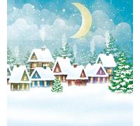 3-Ply Daisy Xmas Decoupage Tissue Paper Napkins Decorative Christmas Serviettes 33cm x 33cm - Pack of 20 (Snowy Village Scene)