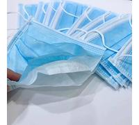 3 Ply Disposable Face Mask for General Use, Dustproof, Breathable Face Covering Protection with Flexible Design, Non-Reusable Multi-Layer Mask by VapourOn (Box of 100) (BLUE)