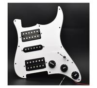 3-ply HSH Loaded Prewired Electric Guitar Pickguard Pickup For FD ST Style Electric Guitar White Guitar Parts (Color : White with bk)