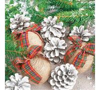3-Ply Maki Xmas Decoupage Tissue Paper Napkins Decorative Christmas Serviettes 33cm x 33cm - Pack of 20 (Twine Baubles with Cones)