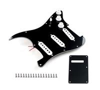 3 Ply SSS Back Cover Back Plate Pickup Set, Compatible with Pre-wired Electric Guitars