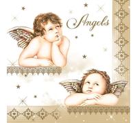 3-Ply Xmas Decoupage Tissue Paper Napkins Decorative Christmas Serviettes 33cm x 33cm - Daisy - Pack of 20 (Famous Angels)