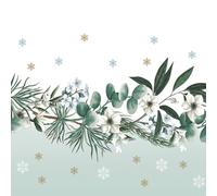 3-Ply Xmas Decoupage Tissue Paper Napkins Decorative Christmas Serviettes 33cm x 33cm - Daisy - Pack of 20 (Botanical Christmas Motifs)