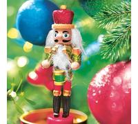 3-Ply Xmas Decoupage Tissue Paper Napkins Decorative Christmas Serviettes 33cm x 33cm - Maki - Pack of 20 (Photo Nutcracker)