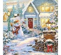 3-Ply Xmas Decoupage Tissue Paper Napkins Decorative Christmas Serviettes 33cm x 33cm - Pack of 20 (Christmas Evening)