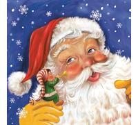 3-Ply Xmas Decoupage Tissue Paper Napkins Decorative Christmas Serviettes 33cm x 33cm - Pack of 20 (Santa & Elf)