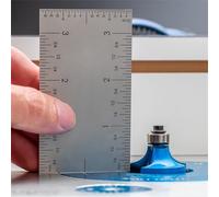 3'' Pocket Rule, Durable Stainless Square Edged Precision Ruler, Versatile & Matte Finish Woodworking Rulers w/Graduations On All Four Edges for Easy Readability, Easy-to-Use Marking Tool (1 pcs)