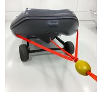 3 Point Dinghy Towing Bridle with Float - Adjustable Middle Leg, Heavy-Duty 1-inch High-Strength Polyester Webbing, - Can Evenly Pull Inflatable Boats or Dinghy Boats - Yellow Float to Prevent Sinking