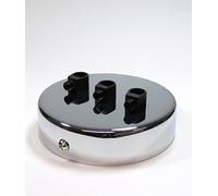 3 Point Multi Drop Outlet Ceiling Rose | Mirror Chrome