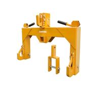 3 Point Quick Hitch Category 1&2, 1360 kg Lifting Capacity Tractor 3-Point Hitch with Adjustable Top Hook, Lock-and-Release Lever & Adapter Sleeve for Subcompact/Compact Tractors, Lawn Mowers