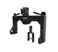 3 Point Quick Hitch Category 1&2, 1360 kg Lifting Capacity Tractor 3-Point Hitch with Adjustable Top Hook, Lock-and-Release Lever & Adapter Sleeve for Subcompact/Compact Tractors, Lawn Mowers