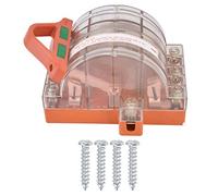 3 Pole Double Throw Disconnect Knife Switch, Full Copper Conductors with Transparent Resin - ABS Shell, LED Status Indicator, for AC 380V Power Switch, Standby Generator & Fail - S
