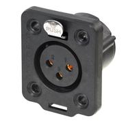 3-Pole Socket XLR Chassis Connector - NEUTRIK