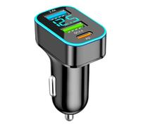 3 Port Car Charger Cigarette Lighter USB Charger Adapter, 30W PD 3.0 USB C Car Phone Charger 12V 24V USB Socket Car Fast Charger for iPads iPhone 15/14/13/12 Samsung Galaxy GPS Dash Cam