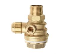 3 Port Copper Male Thread Check Valve Connector for Air Compressor and Air, Brass Replacement Tool with 1/2" x 3/4" x 10" and 1/2" x 1/2" x(A)