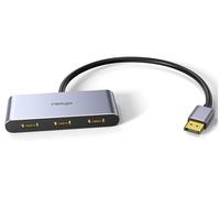 3 Port DisplayPort 1.4 Splitter - DisplayPort MST Hub Monitor Splitter, Supports Single 8K, Dual 4K 120Hz, 60Hz and 1080p 60Hz - Windows Only