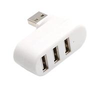 3-Port USB 2.0 Hub, USB Splitter, Flexible Rotation Hub, Portable 3 Ports For Phones, Digital Cameras, HD, Safe And Convenient Design, Compact Size, Black Color, 1 Pack