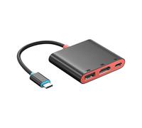 3 Port USB Creation Center 4K 60Hz A Link for Change Notebook Observe Outlet Play Aluminum Compact Travel Essential Travel Creation Center