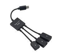 3-Port USB Hub Portable OTG USB C 3.1 Hub Micro USB Cable Adapter Converter Transfer Data USB Hub for Samsung Xiaomis Huawei USB Type-C 3.1 Hub