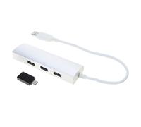 3 Port USB3.0 Hub with 1 Gigabits Ethernet Port Laptops Networking Adapters