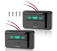 3 Ports 12V RV USB Outlet 90W, Dual PD3.0 Type-C Quick Charge 72W & USB QC3.0 18W Panel Wall Mount, Automotive Car USB Socket Charger Adapter for RV Marine Boat Bus ATV Motorcycle Truck (Green)