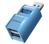 3 Ports USB 3.0 Adapter, USB Hub with 1 USB 3.0 and 2 USB 2.0 Port, Portable USB Port Splitter for Keyborad, Mobile Hard Disk, U Disk, Camera, Mouse,etc (Blue)