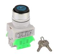 3 Position Key Operated Rotary Switch Security Key Lock 220V 5A 22mm Mount Hole with 2 Keys