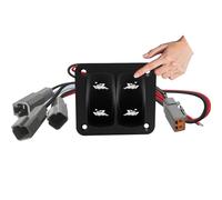 3 Position Momentary Marine Trim Tabs Switch Kit 12V/24V Waterproof IP66 Toggle Rocker Panel with Wiring Harness