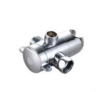 3-Position Shower Diverter Valve Made from ABS for Reliable Water Direction Between Two Shower Outputs (Silver)