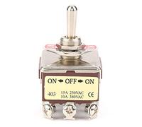 3 Position Toggle Switch ON OFF ON 4PDT 12 Pin Heavy Duty 15A 250VAC 10A 380VAC Durable Metal Toggle Switch for Automotive Industrial Control Appliances 12mm Diameter