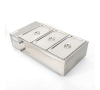 3 Pot Chocolate Melting Machine Electric Commercial Tempering Melter Maker Warming Heater Home Non Stick 1000W Stainless Steel for Cheese Butter CaféS Bakeries with Adjustable Temperature 86-176°F