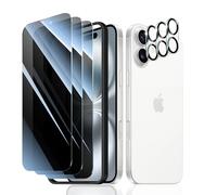 3*Privacy Screen Protector and 3*Camera Lens Protector for iPhone 16 Plus with a Installation Alignment Aid, Anti-Spy Tempered Glass Film, Private Black Protection, [Anti-Scratch][9H Hardness]