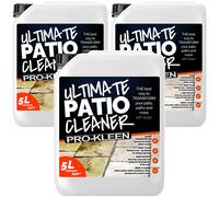 Pro-Kleen Ultimate Patio Cleaner - Deeply Cleans Patios & Drives to Remove Dirt & Grime - Removes Black Spots & Lichen - Concentrated Formula - Covers up to 75m2 (3 x 5 Litres)