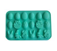 3. Professional Heatproof Silicone Easter Mold 18-Cavity Rabbits Design Nonstick Bakeware for Candy Chocolate Pastries Silicones Easters Eggs Mold