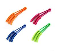 3 Pronged Microfiber Venetian Window Blind Cleaner Brush with Washable Design for Household and Vehicle Window Blinds Wet and Dry Cleaning (Blue)
