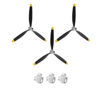 3 Propeller 3PCS Universal Fit Spare RC Plane Propellers Compatible With 4 Channel F4U P47 Thunderbolt RC Plane Aftermarket Replacement(black)