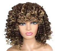 3. Puff Curly Wigs with Breathable Liner African Hairpiece Headpiece for Cosplay and Daily Natural Styling Natural Looking Curly Hairpiece