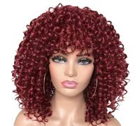 3. Puff Curly Wigs with Breathable Liner African Hairpiece Headpiece for Cosplay and Daily Natural Styling Natural Looking Curly Hairpiece