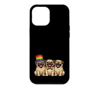3 Pugs In A Row Pride Dogs Rainbow Flag LGBTQ+ Case for iPhone 12 Pro Max