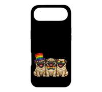 3 Pugs In A Row Pride Dogs Rainbow Flag LGBTQ+ Case for iPhone Air