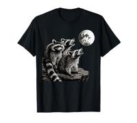 3 Racoon Moon Howling Raccoon City Racoons Funny Raccoon T-Shirt