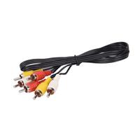 3 RCA Male to 3 RCA Male Composite Audio Video AV Cable Plug 1M