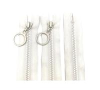 3# Resin Closed-End Zipper with Pull Ring for DIY Bag Sewing Crafts 30-70cm,Beige,60cm