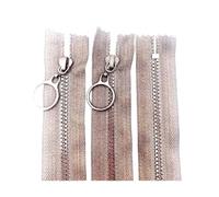 3# Resin Closed-End Zipper with Pull Ring for DIY Bag Sewing Crafts 30-70cm,Coffee,40cm