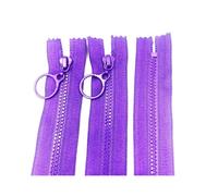 3# Resin Closed-End Zipper with Pull Ring for DIY Bag Sewing Crafts 30-70cm,Deep Purple,70cm