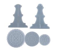 3 Resin Tray Mold Crystal Epoxy Resin Three-Layer Fruit Plate Cake Stand Silicone Mold for Making Dessert Platter Dessert Tray Silicone Mold for Making Dessert Platter Serving Stand